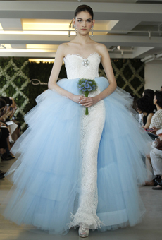 new oscar de la renta wedding dresses spring 2013 033 Las novias azules de Oscar de la Renta